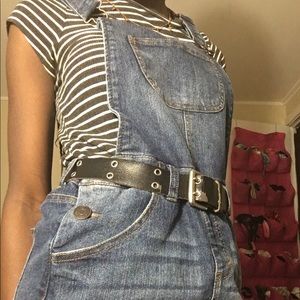 overall jean dress